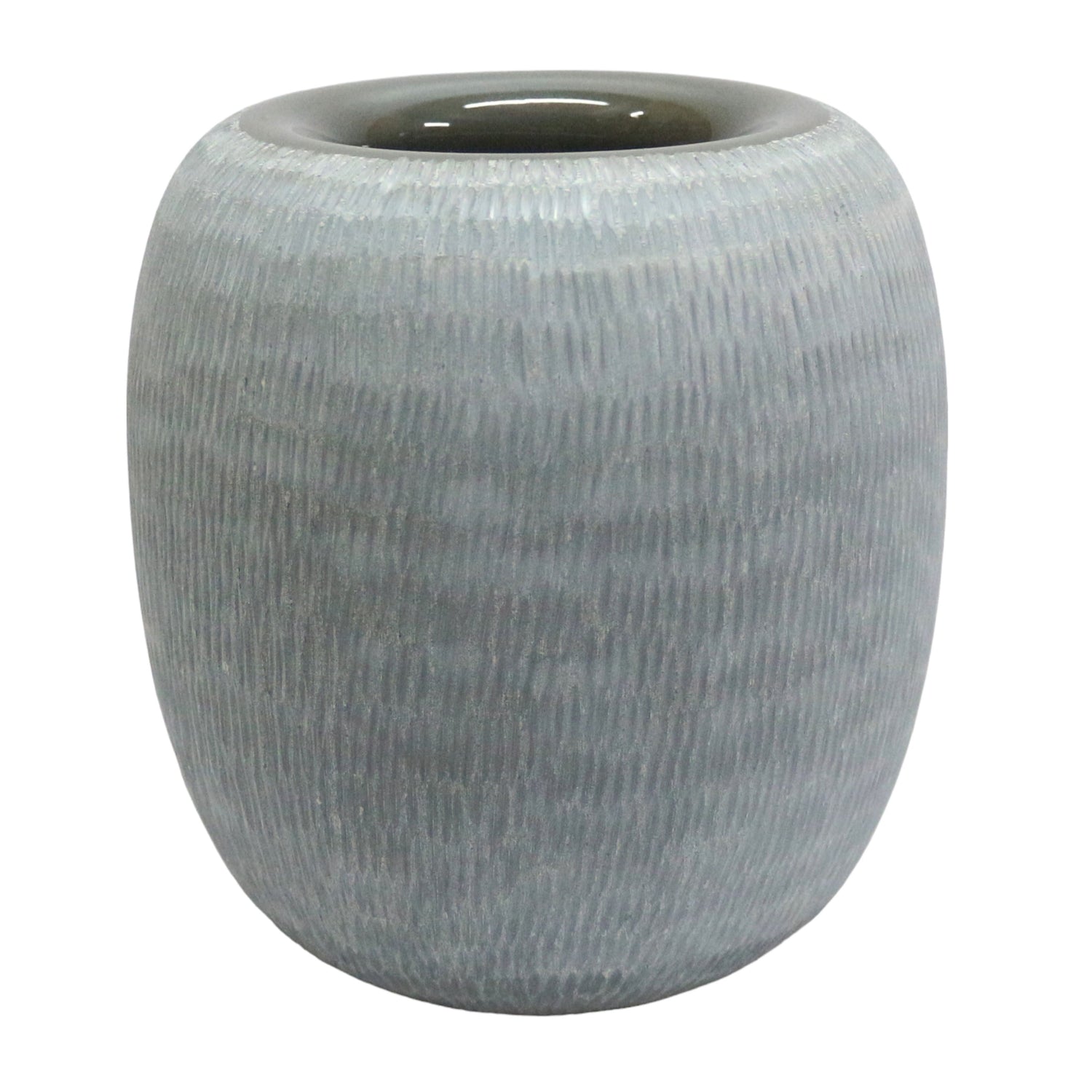 12" Cadmus Large Blue Glass Vase - Blue