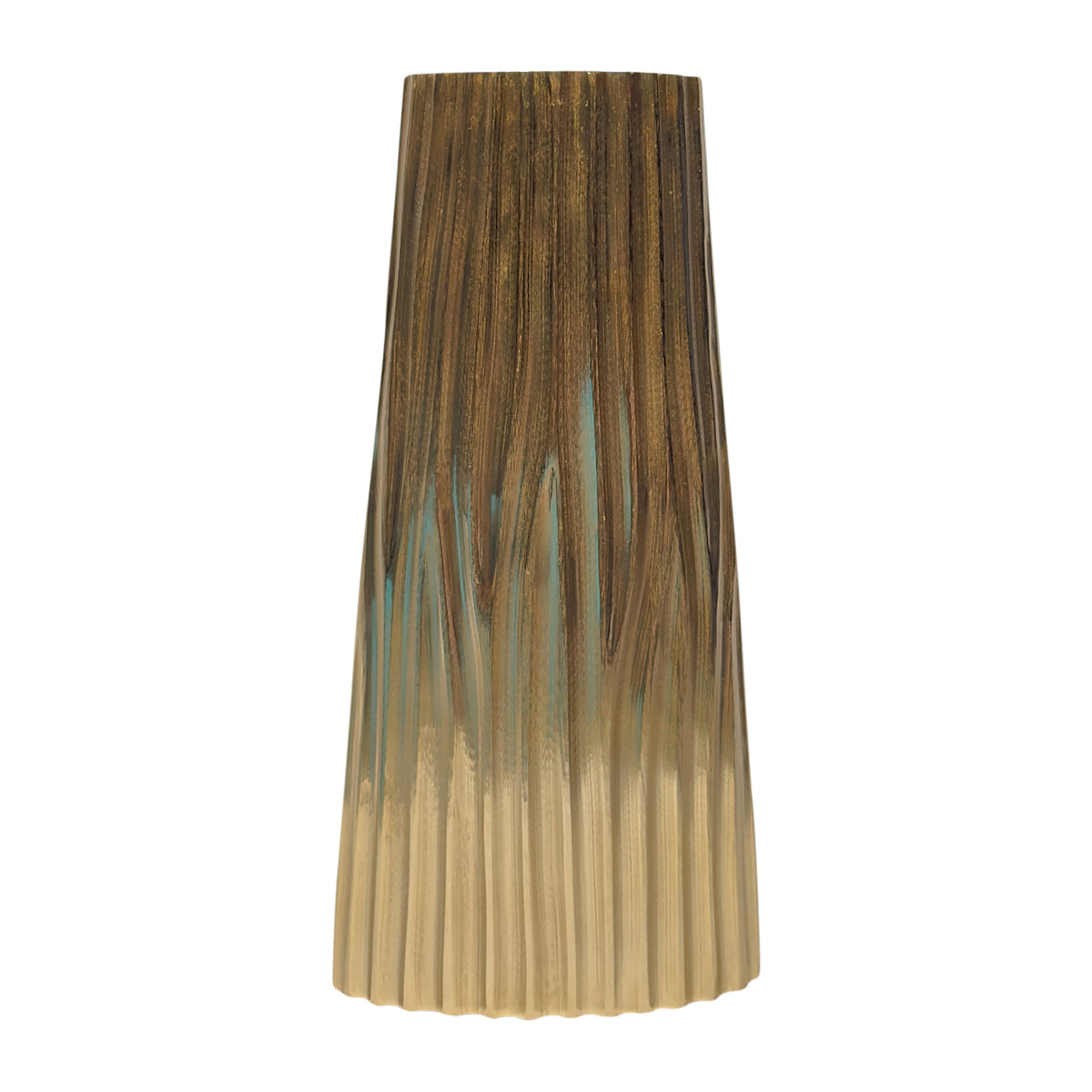 17" Lamis Small Metal Cast Vase - Gold