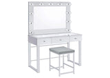 935933 Umbridge Upholstered Square Padded Cushion Vanity Stool