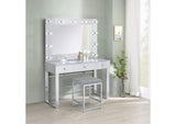 935933 Umbridge Upholstered Square Padded Cushion Vanity Stool