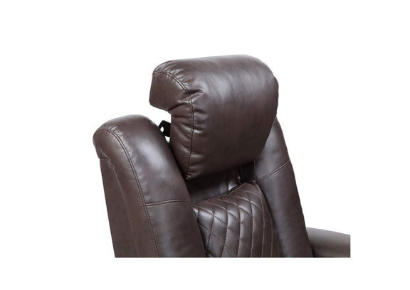 9366DB-1PWH Caelan Power Reclining Chair with Power Headrest, Cup holders and Storage Arms