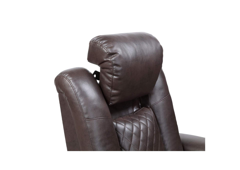 9366DB-1PWH Caelan Power Reclining Chair with Power Headrest, Cup holders and Storage Arms
