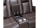 9366DB-2PWH Caelan Power Double Reclining Love Seat with Center Console, Power Headrests, Storage Arms and Cup holders