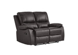9368BRW-2 Dawson Double Reclining Love Seat