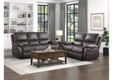 9368BRW-3 Dawson Double Reclining Sofa