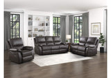 9368BRW-3 Dawson Double Reclining Sofa