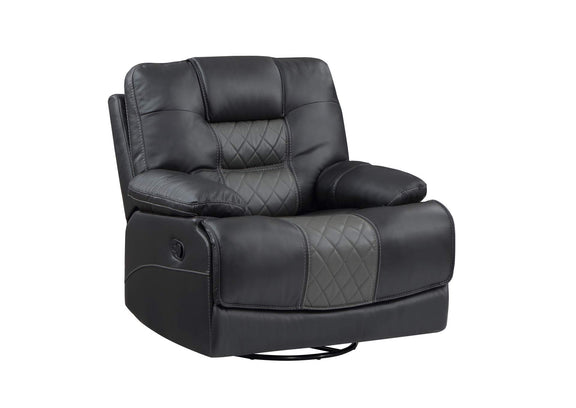 9388GRY-1 Fabian Swivel Glider Reclining Chair