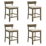 Merie - Modern Transitional Wood Counter Height Kitchen Bar Stool