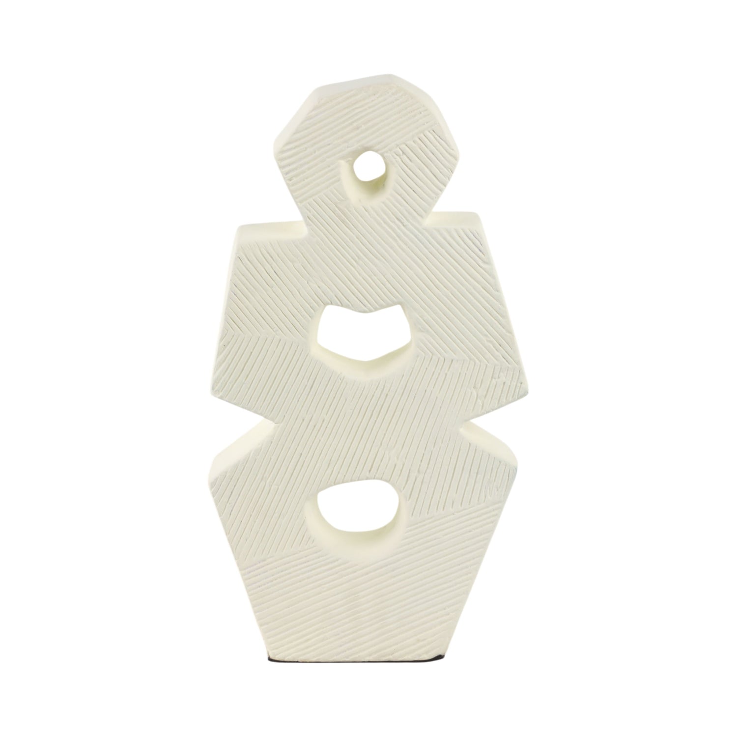 18" Terracotta Abstract Sculpture - Ivory