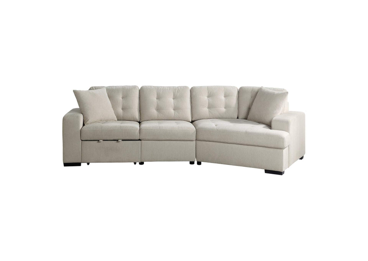 9401BEGKIT22LRU Logansport 2-Piece Sectional with Pull-out Ottoman