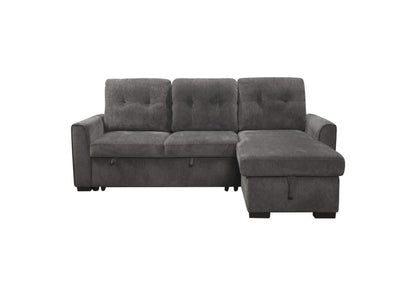 9402DGYKITSC Carolina 2-Piece Reversible Sectional with Pull-out Bed and Hidden Storage