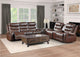 9405BR-3 Putnam Double Reclining Sofa with Center Drop-Down Cup Holders, Receptacles and USB Ports