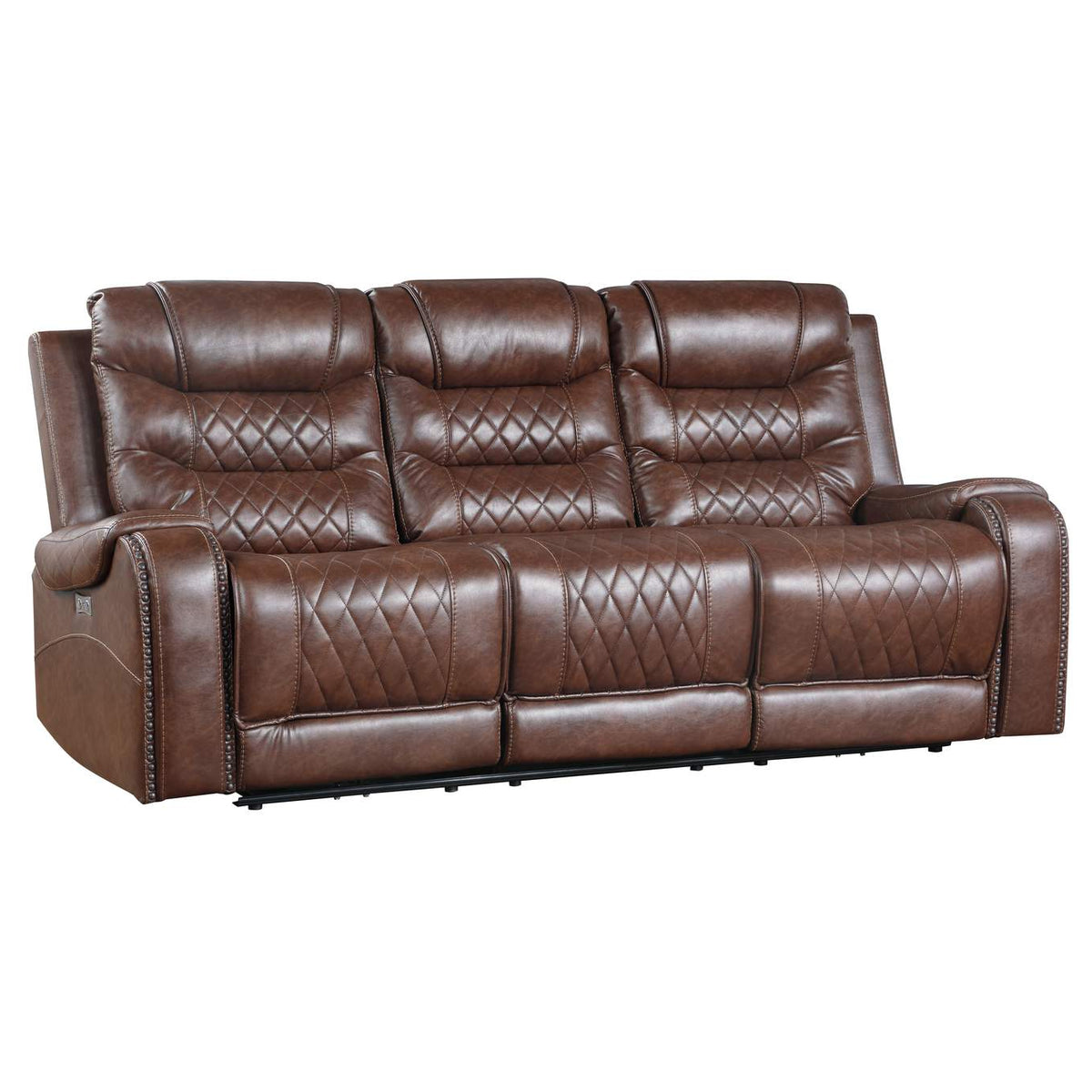9405BR-3PW Putnam Power Double Reclining Sofa with Center Drop-Down Cup Holders, Receptacles and USB Ports