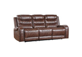 9405BR-3PW Putnam Power Double Reclining Sofa with Center Drop-Down Cup Holders, Receptacles and USB Ports