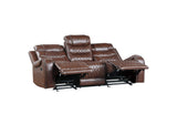 9405BR-3 Putnam Double Reclining Sofa with Center Drop-Down Cup Holders, Receptacles and USB Ports