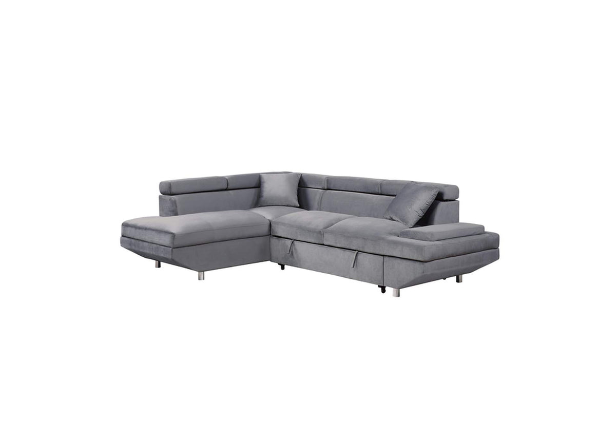 9412GYKITSC Cruz 2-Piece Sectional with Adjustable Headrests, Pull-out Bed and Left Chaise