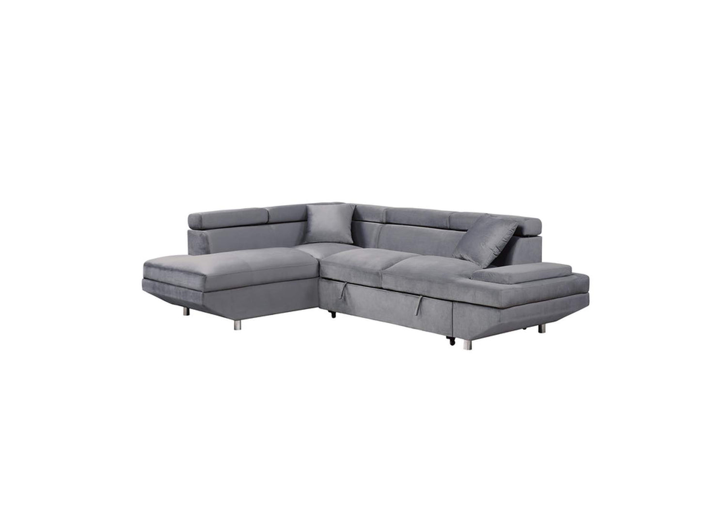 9412GYKITSC Cruz 2-Piece Sectional with Adjustable Headrests, Pull-out Bed and Left Chaise