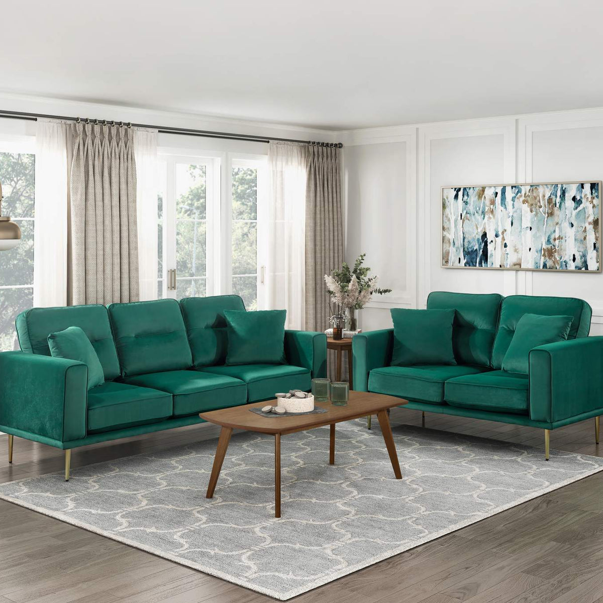 9417GRN-2 Violetta Love Seat