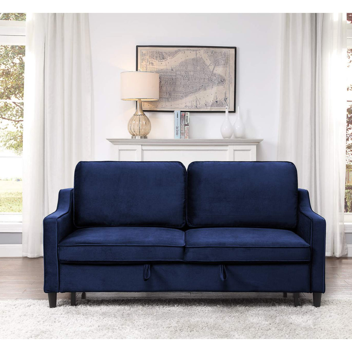 9428NV-3CL Adelia Convertible Studio Sofa with Pull-out Bed