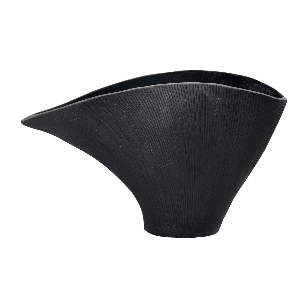 Metal 16" Corinth Medium Vase - Black