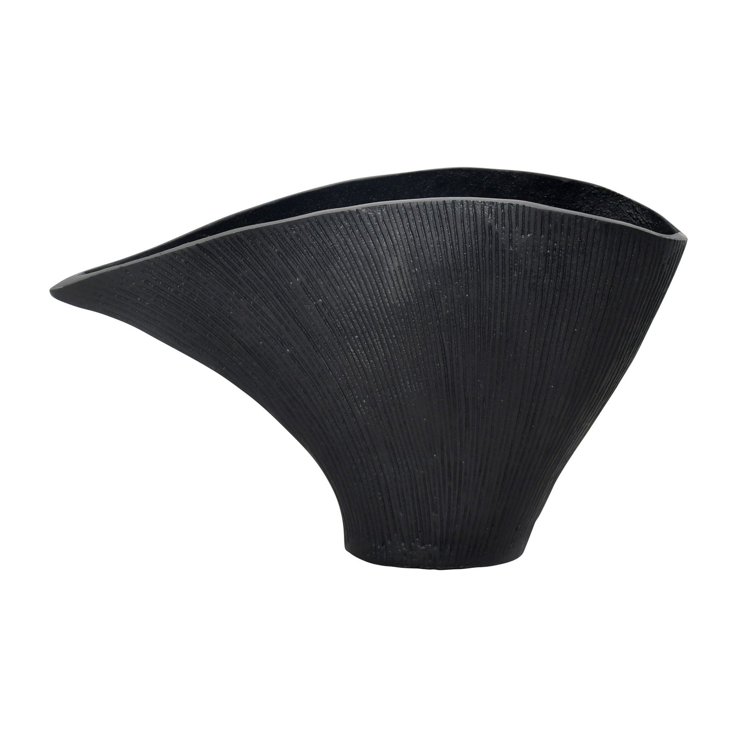 Metal 16" Corinth Medium Vase - Black