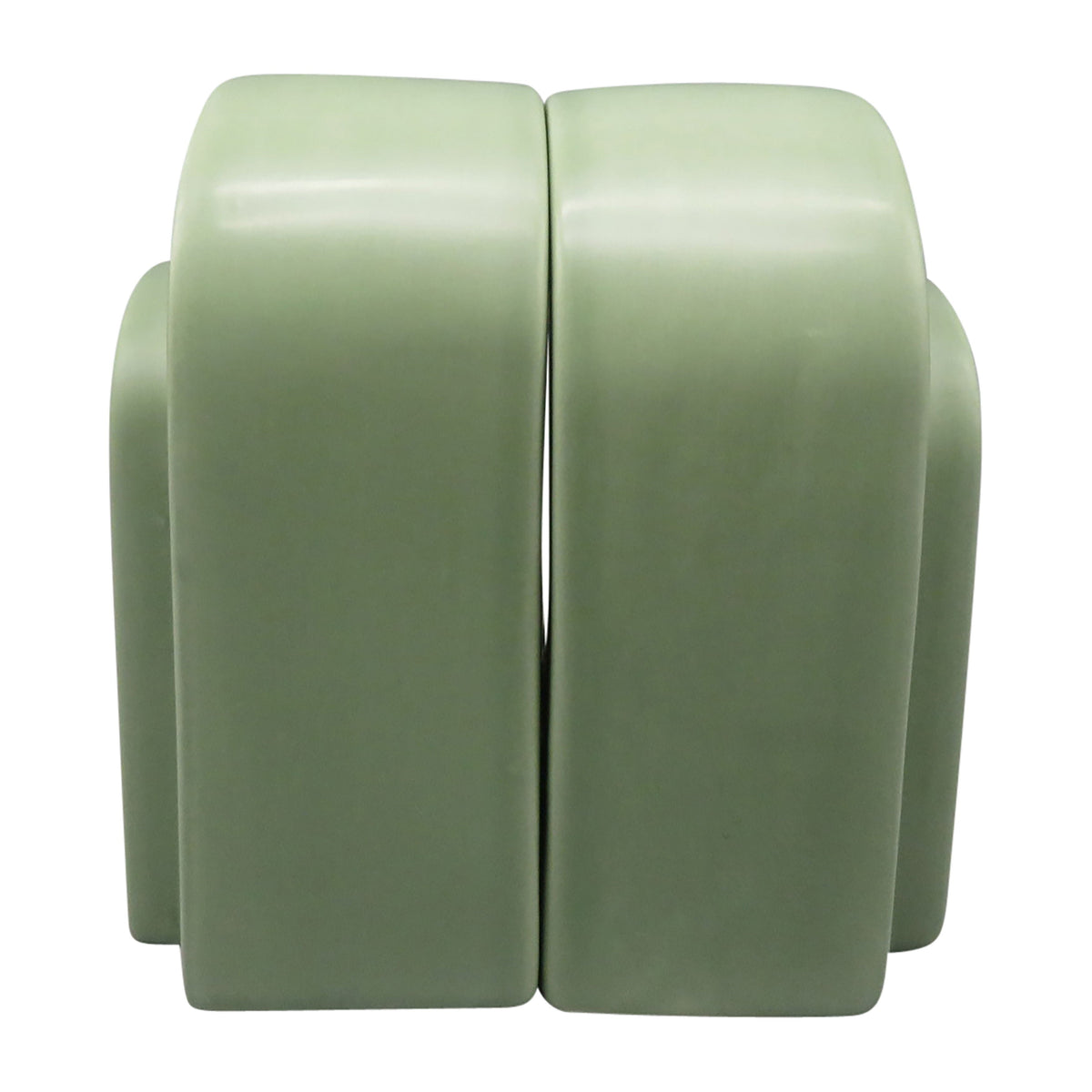Ceramic 7" Arch Bookends (Set of 2) - Dark Sage