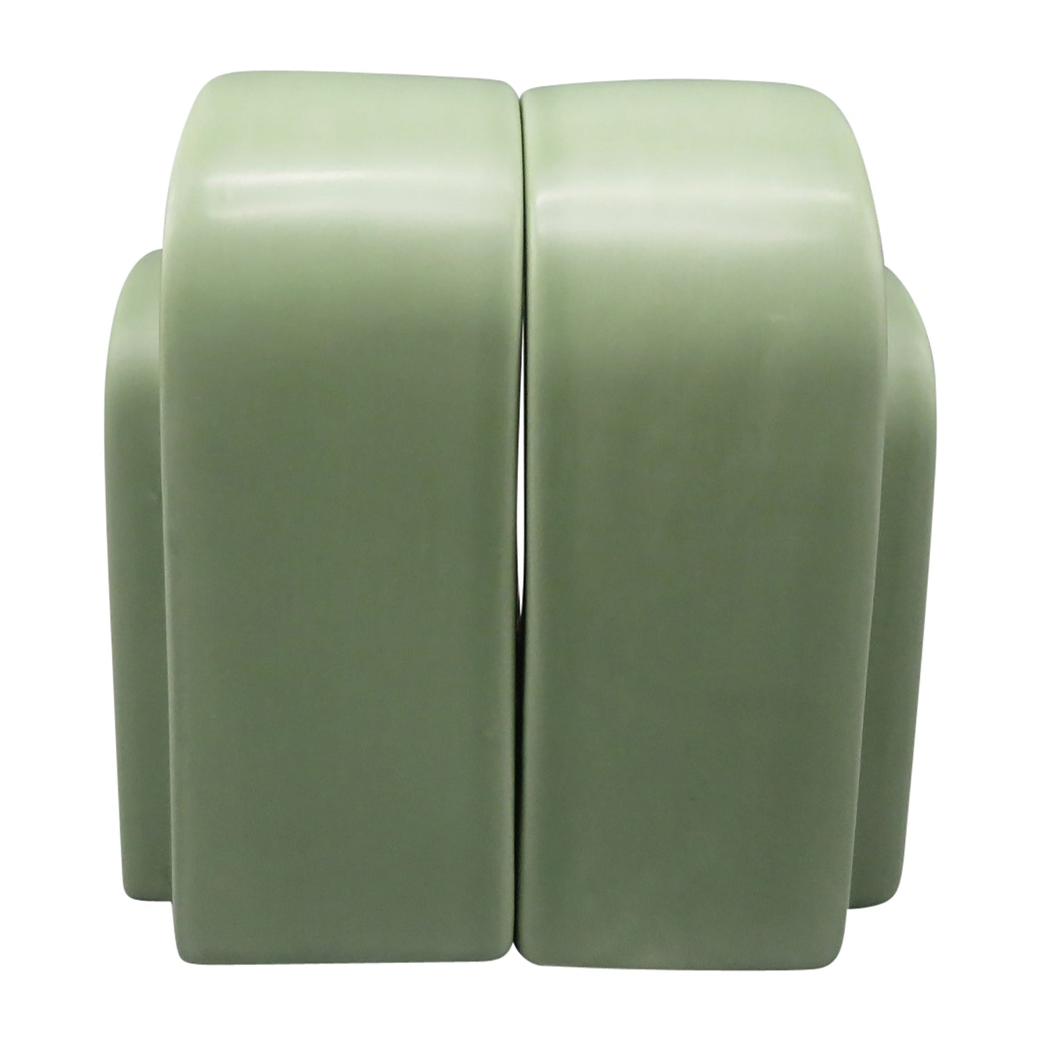 Ceramic 7" Arch Bookends (Set of 2) - Dark Sage