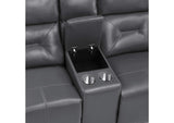 9446GY-2PW Burwell Power Double Reclining Love Seat with Center Console and USB Ports