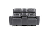 Burwell Power Double Reclining Love Seat with Center Console and USB Ports