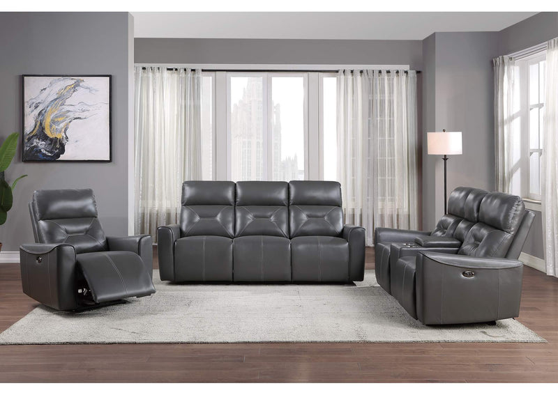 9446GY-3PW Burwell Power Double Reclining Sofa with USB Ports