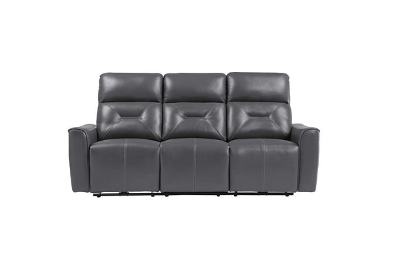 9446GY-3PW Burwell Power Double Reclining Sofa with USB Ports