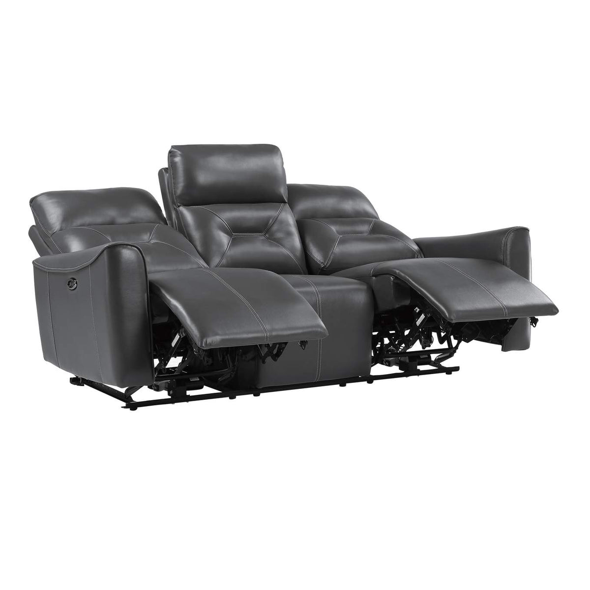 9446GY-3PW Burwell Power Double Reclining Sofa with USB Ports