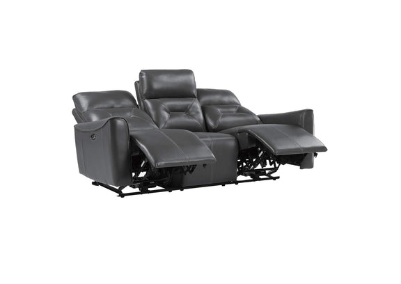 9446GY-3PW Burwell Power Double Reclining Sofa with USB Ports