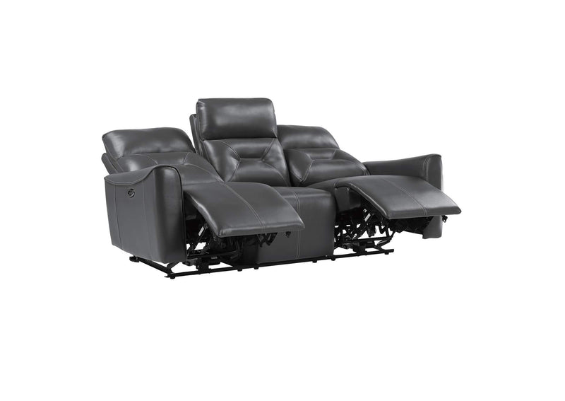 9446GY-3PW Burwell Power Double Reclining Sofa with USB Ports