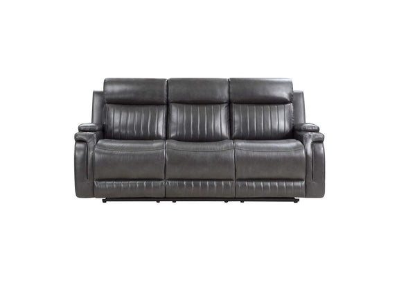 9456DG-3 Broomfield Double Reclining Sofa with Drop-Down Cup Holder