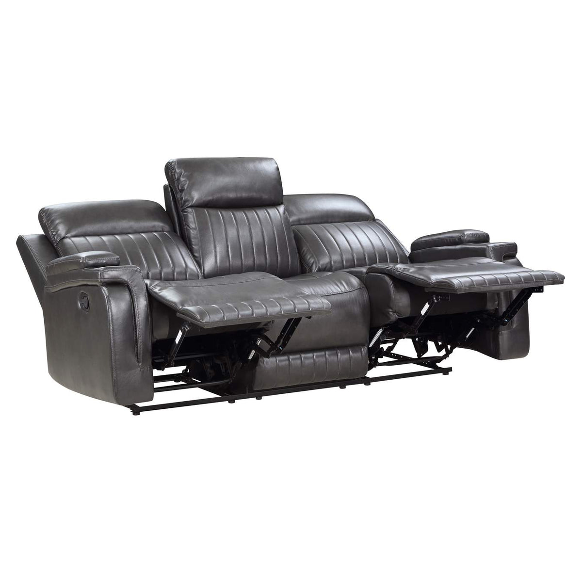 9456DG-3 Broomfield Double Reclining Sofa with Drop-Down Cup Holder