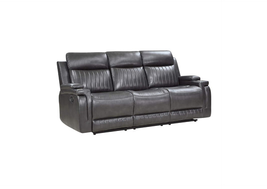 9456DG-3 Broomfield Double Reclining Sofa with Drop-Down Cup Holder