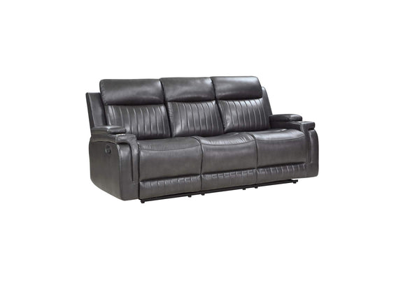 9456DG-3 Broomfield Double Reclining Sofa with Drop-Down Cup Holder