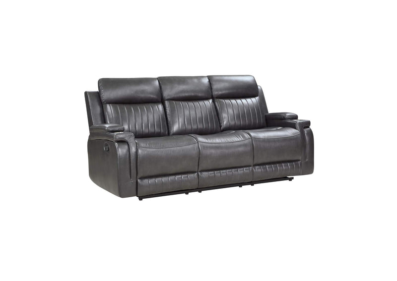 9456DG-3 Broomfield Double Reclining Sofa with Drop-Down Cup Holder