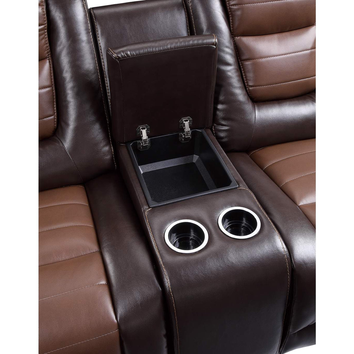 9470BR-2 Briscoe Double Glider Reclining Love Seat with Center Console