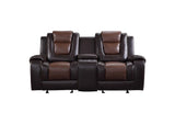 Briscoe Double Glider Reclining Love Seat with Center Console