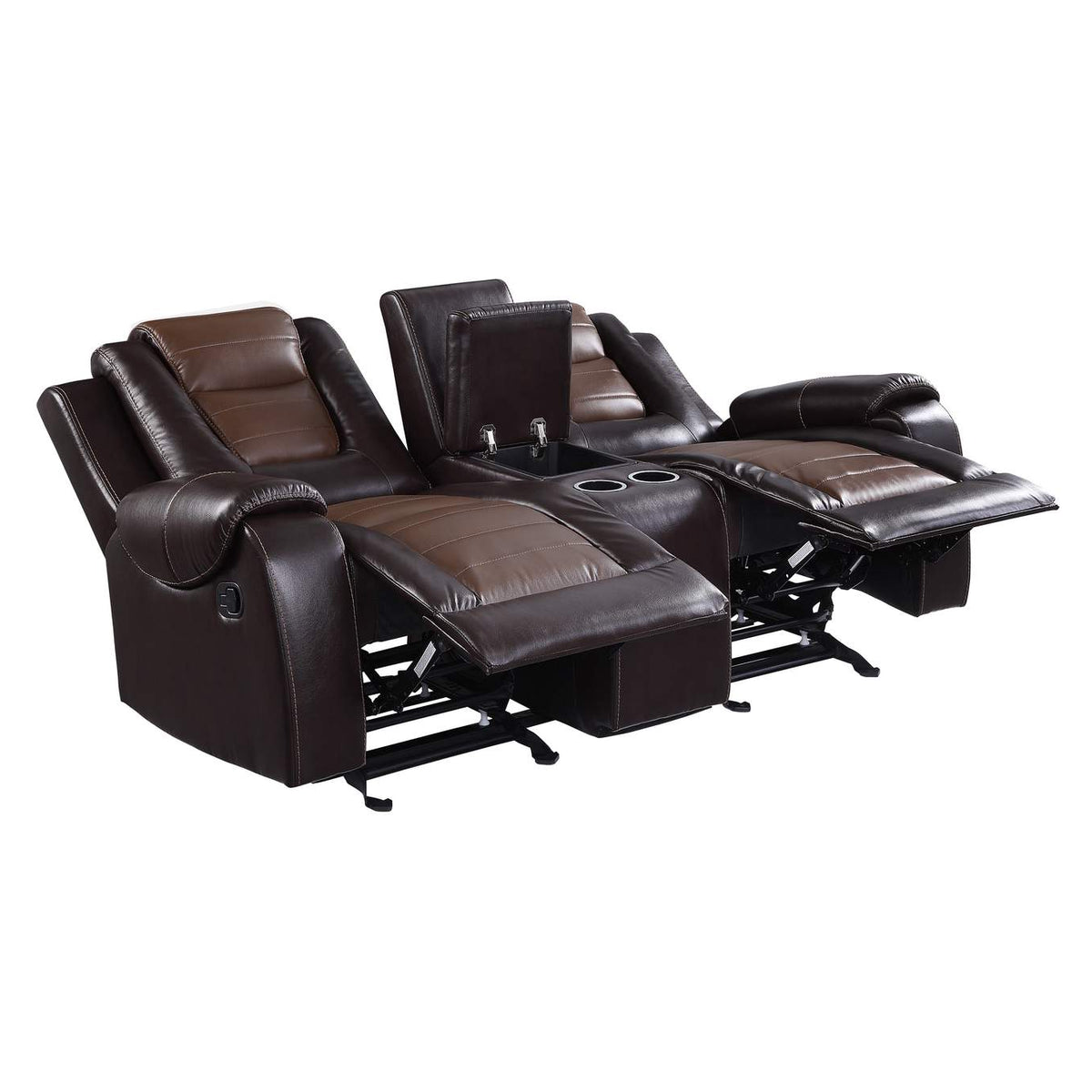9470BR-2 Briscoe Double Glider Reclining Love Seat with Center Console