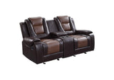 9470BR-2 Briscoe Double Glider Reclining Love Seat with Center Console