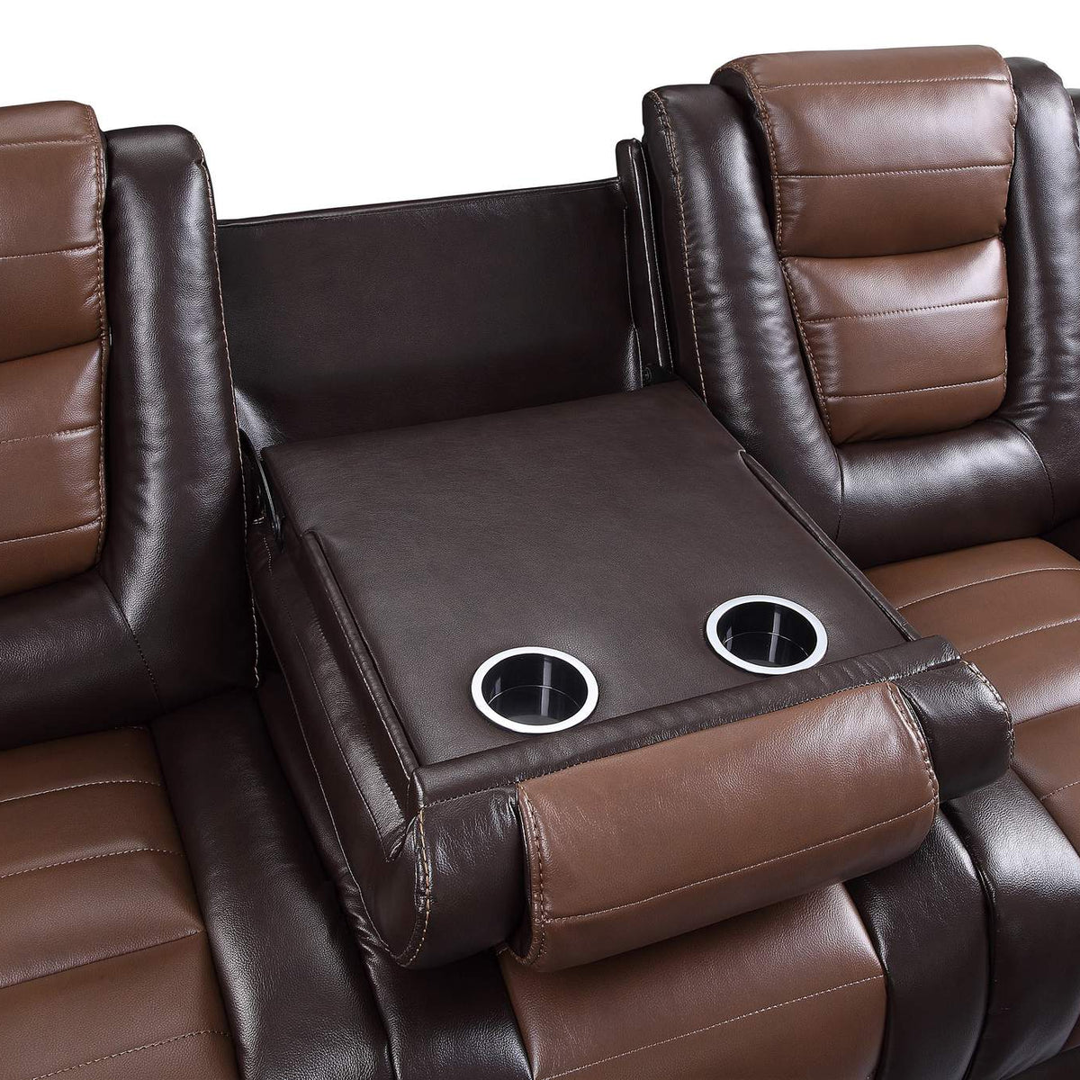 9470BR-3 Briscoe Double Reclining Sofa with Center Drop-Down Cup Holders