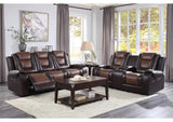 9470BR-2 Briscoe Double Glider Reclining Love Seat with Center Console