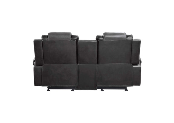 9470GY-2 Briscoe Double Glider Reclining Love Seat with Center Console