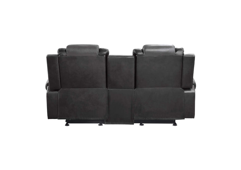 9470GY-2 Briscoe Double Glider Reclining Love Seat with Center Console