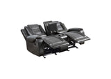9470GY-2 Briscoe Double Glider Reclining Love Seat with Center Console