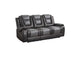 9470GY-3 Briscoe Double Reclining Sofa with Center Drop-Down Cup Holders