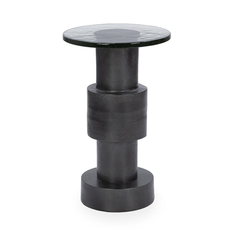 Callen - Round Accent Table - Antique Nickel
